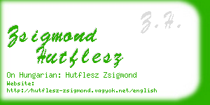 zsigmond hutflesz business card